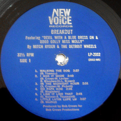 Mitch Ryder & The Detroit Wheels : Breakout…!!! (LP, Album, Mono)