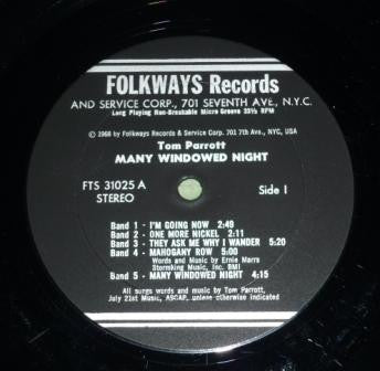 Tom Parrott : Many Windowed Night (LP)