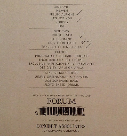 Three Dog Night : Captured Live At The Forum (LP, Album, Pit)