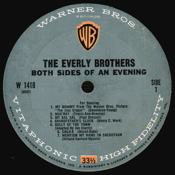 Everly Brothers : Both Sides Of An Evening (LP, Album, Mono)