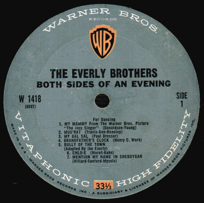 Everly Brothers : Both Sides Of An Evening (LP, Album, Mono)