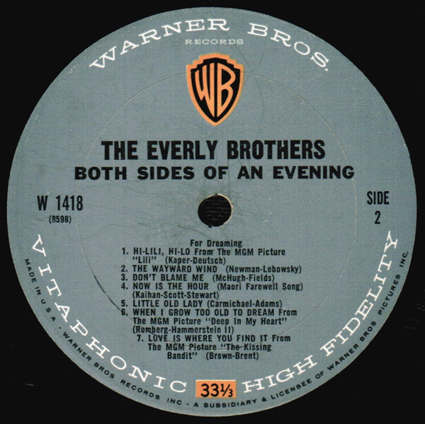 Everly Brothers : Both Sides Of An Evening (LP, Album, Mono)