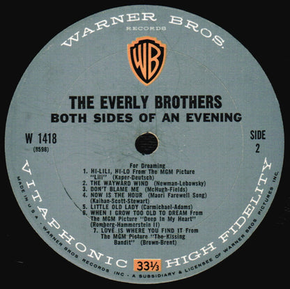 Everly Brothers : Both Sides Of An Evening (LP, Album, Mono)