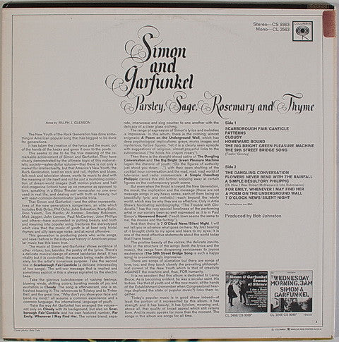 Simon And Garfunkel* : Parsley, Sage, Rosemary And Thyme (LP, Album, RE)
