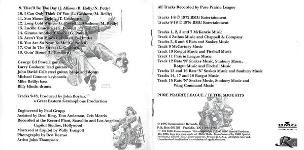 Buy Pure Prairie League : Pure Prairie League / If The Shoe Fits