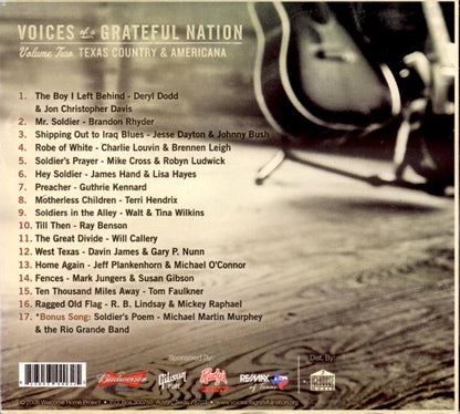 Various : Voices Of A Grateful Nation (Supporting American Troops And Veterans //  Volume 2 Texas Country & Americana) (CD, Album)