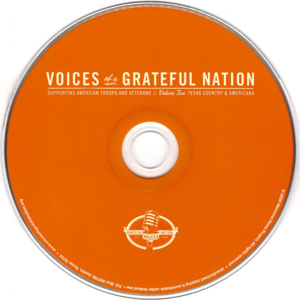 Various : Voices Of A Grateful Nation (Supporting American Troops And Veterans //  Volume 2 Texas Country & Americana) (CD, Album)