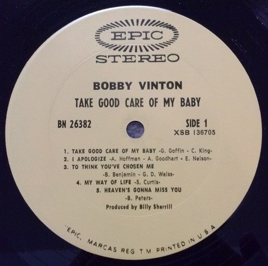 Bobby Vinton : Take Good Care Of My Baby (LP, Album, Pit)