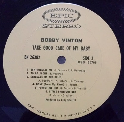 Bobby Vinton : Take Good Care Of My Baby (LP, Album, Pit)