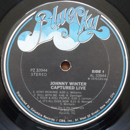 Johnny Winter : Captured Live! (LP, Album, Bla)