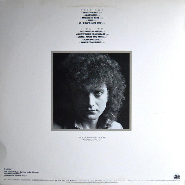 Lou Gramm : Ready Or Not (LP, Album, Club)