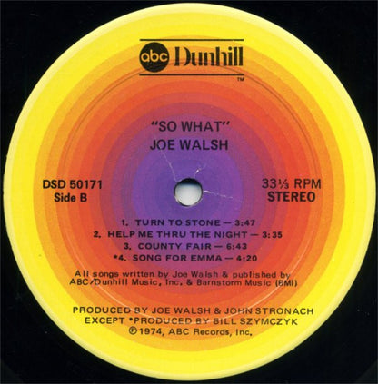 Joe Walsh : So What (LP, Album, Pit)