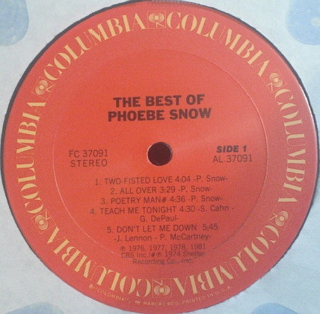 Phoebe Snow : The Best Of Phoebe Snow (LP, Comp)