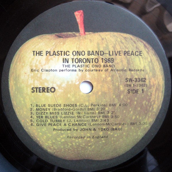 The Plastic Ono Band : Live Peace In Toronto 1969 (LP, Album, Win)