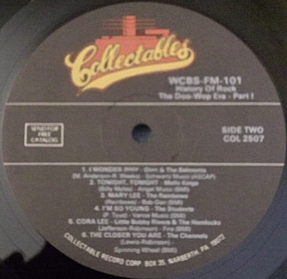 Various : WCBS FM101 History Of Rock, The Doo-Wop Era Part 1 (2xLP, Comp, COL)