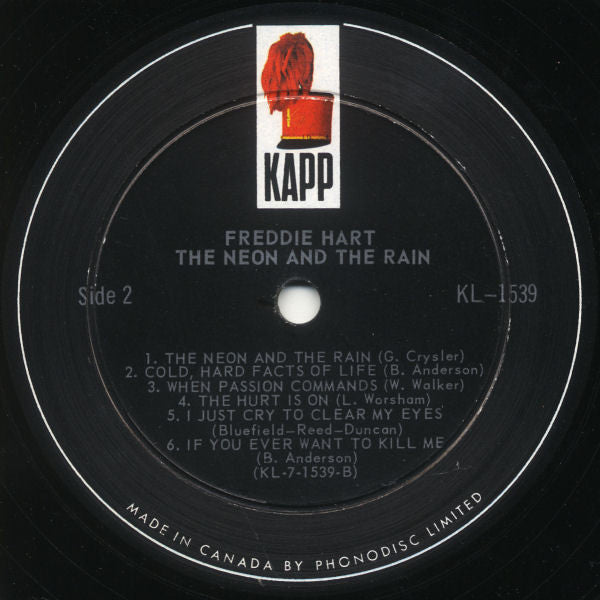 Freddie Hart : The Neon And The Rain (LP, Album, Mono)