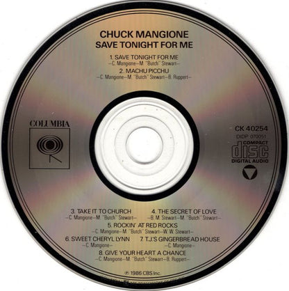 Chuck Mangione : Save Tonight For Me (CD, Album)