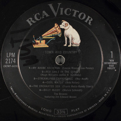 The Browns (3) Featuring Jim Ed Brown : Town & Country (LP, Album, Mono, Ind)