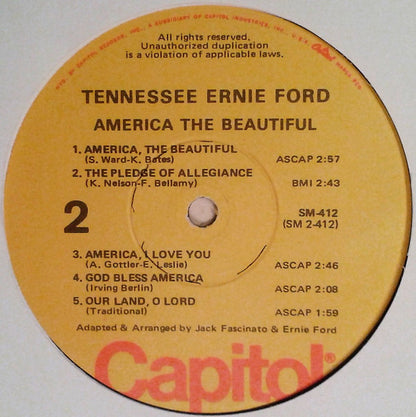 Tennessee Ernie Ford : America The Beautiful (LP, RE, Win)