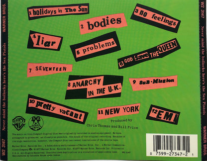 Sex Pistols : Never Mind The Bollocks Here's The Sex Pistols (CD, Album, Club, RE)