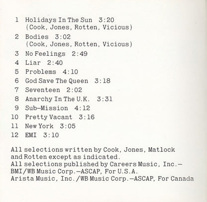 Sex Pistols : Never Mind The Bollocks Here's The Sex Pistols (CD, Album, Club, RE)