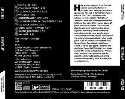 Art Farmer : Early Art (CD, Comp, RE, RM)