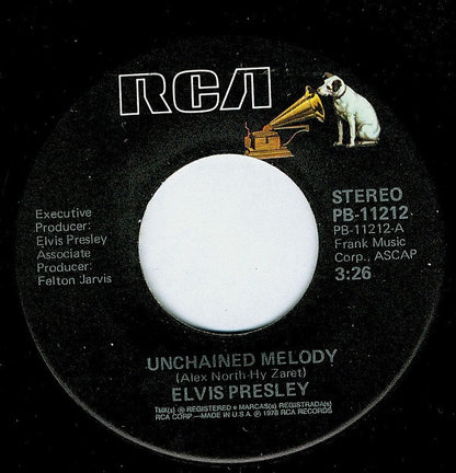 Elvis Presley : Unchained Melody (7", Single, Mono)
