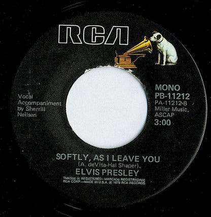 Elvis Presley : Unchained Melody (7", Single, Mono)