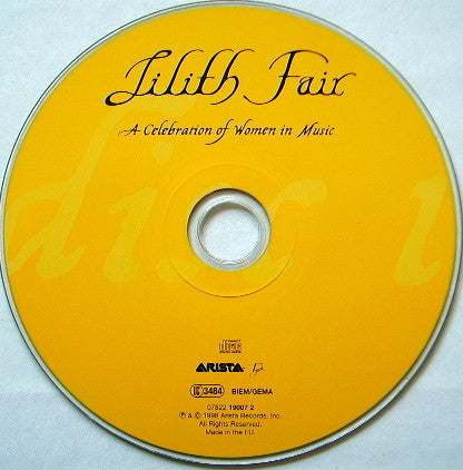 Various : Lilith Fair (A Celebration Of Women In Music) (2xCD, Album)
