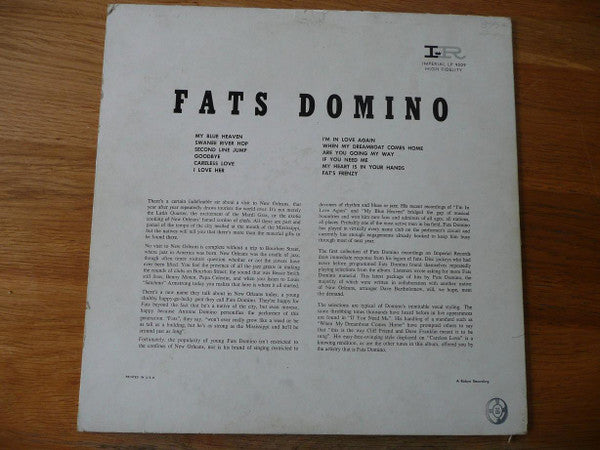 Fats Domino : Rock And Rollin' (LP, Album, Mono, RP)