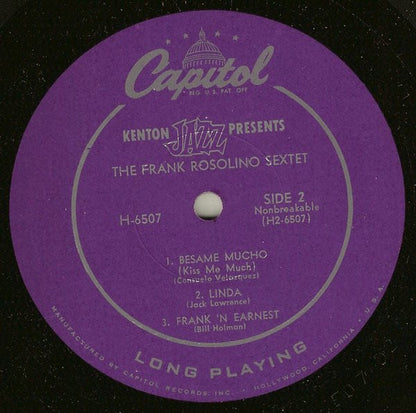 Frank Rosolino : Frank Rosolino (10", Album)