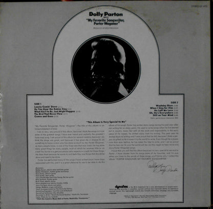 Dolly Parton : Dolly Parton Sings "My Favorite Songwriter, Porter Wagoner" (LP, Album, Roc)