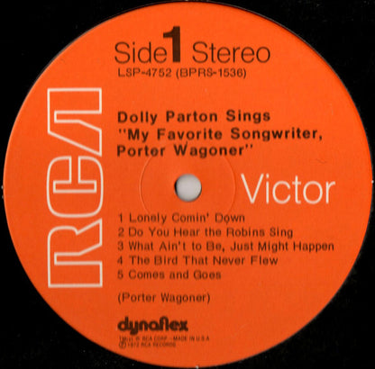 Dolly Parton : Dolly Parton Sings "My Favorite Songwriter, Porter Wagoner" (LP, Album, Roc)