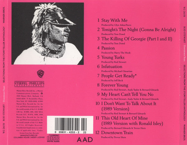 Rod Stewart : Downtown Train (Selections From The Storyteller Anthology) (CD, Comp, Club)