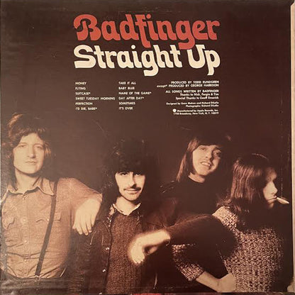 Badfinger : Straight Up (LP, Album, Win)
