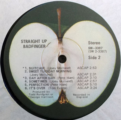 Badfinger : Straight Up (LP, Album, Win)
