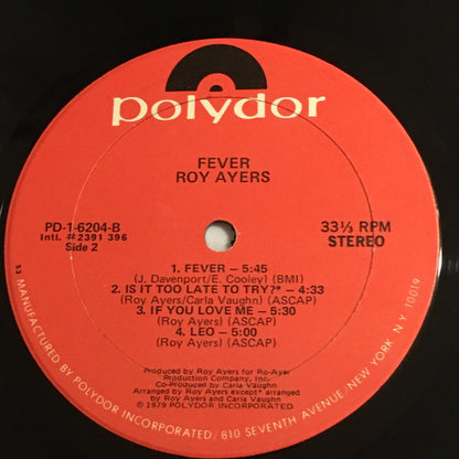 Roy Ayers : Fever (LP, Album, Kee)