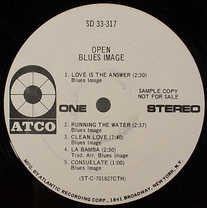 Blues Image : Open (LP, Album, Promo, Whi)