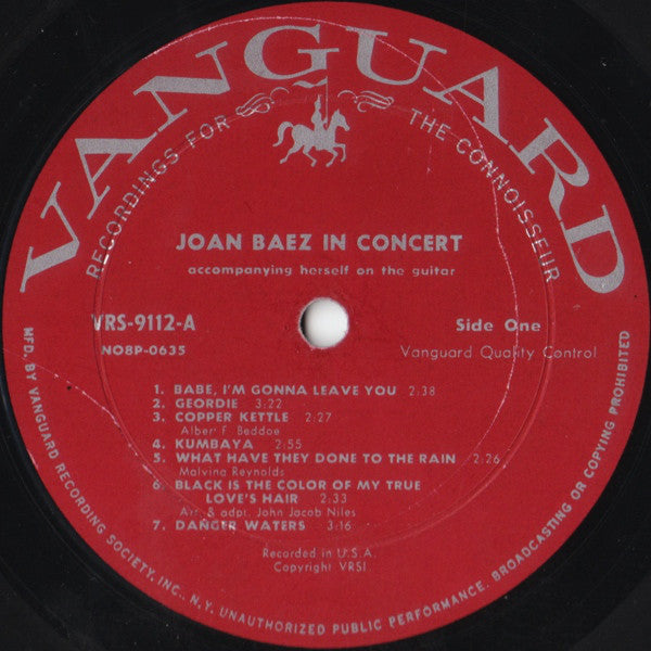 Joan Baez : In Concert (LP, Album, Mono, Roc)