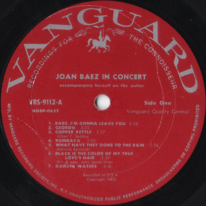Joan Baez : In Concert (LP, Album, Mono, Roc)