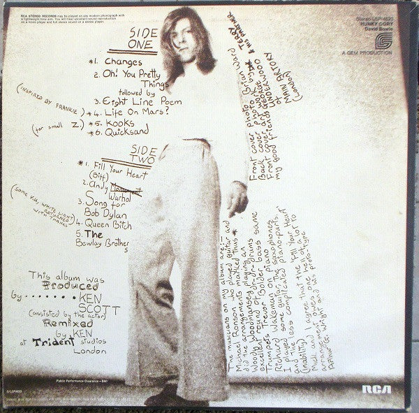 Buy David Bowie : Hunky Dory (LP, Album, Ind) Online for a great