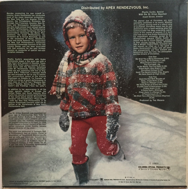 André Kostelanetz With Phyllis Curtin And The St. Kilian Boychoir : Wishing You A Merry Christmas (LP, Album)