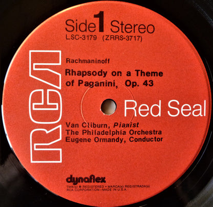 Van Cliburn, Sergei Vasilyevich Rachmaninoff / Franz Liszt, The Philadelphia Orchestra, Eugene Ormandy : Rhapsody On A Theme Of Paganini / Concerto No. 2 In A  (LP, Album)