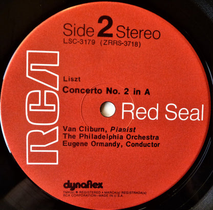 Van Cliburn, Sergei Vasilyevich Rachmaninoff / Franz Liszt, The Philadelphia Orchestra, Eugene Ormandy : Rhapsody On A Theme Of Paganini / Concerto No. 2 In A  (LP, Album)