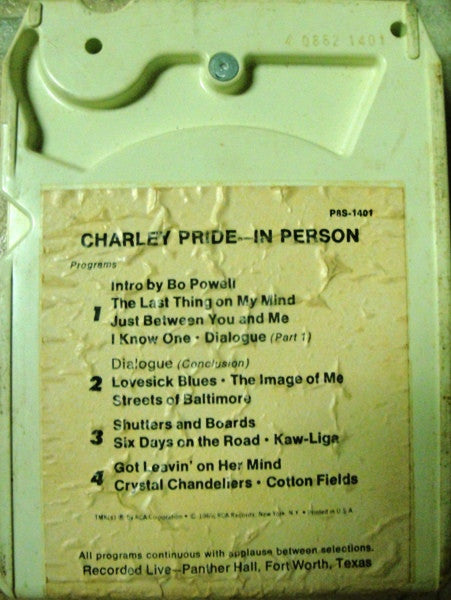 Charley Pride : In Person (8-Trk, Album, RE)