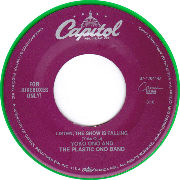 John Lennon & Yoko Ono & The Plastic Ono Band & The Harlem Community Choir : Happy Xmas (War Is Over) (7", Single, Jukebox, RE, Gre)