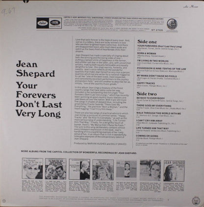 Jean Shepard : Your Forevers Don't Last Very Long (LP)