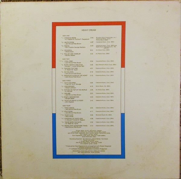 Cream (2) : Heavy Cream (2xLP, Comp)