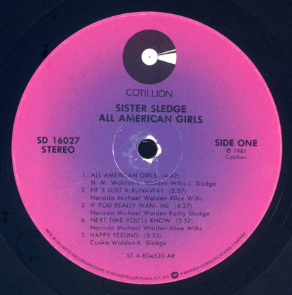 Sister Sledge : All American Girls (LP, Album, AR)