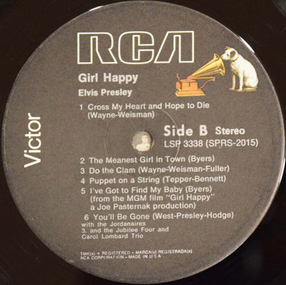 Elvis Presley : Girl Happy (LP, Album, RE)